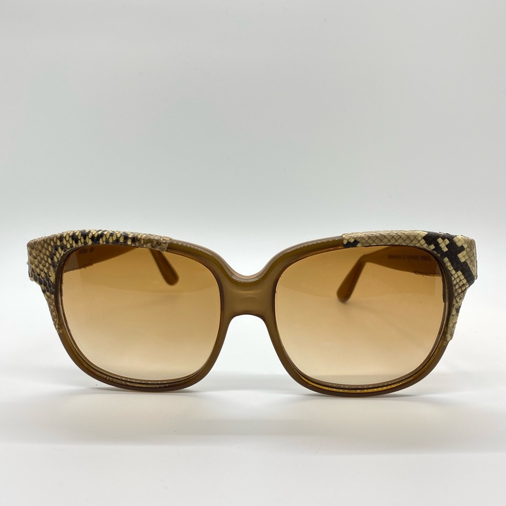 COPY - Emmanuelle Khanh Paris Vintage 80’s Snake Skin Tan Sunglasses